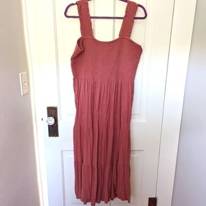 Boho shirred top dress